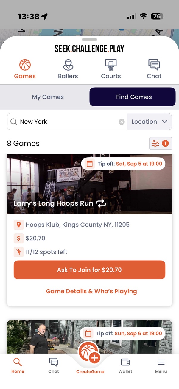 Players join the basketball game